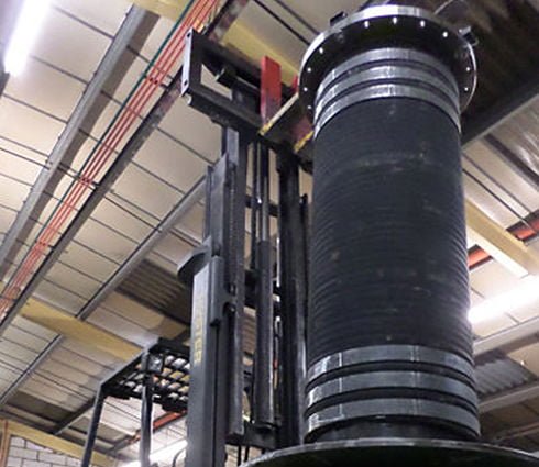 24 Inch Hose lifted by forklift